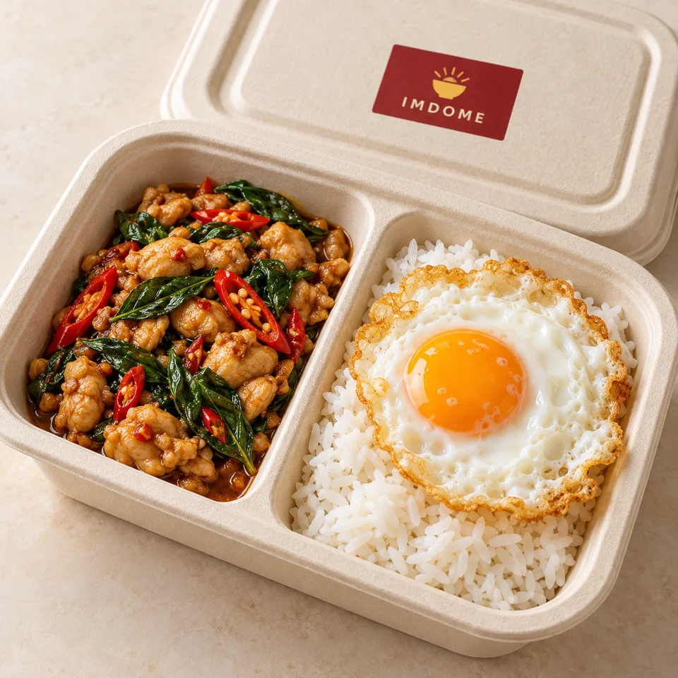 ข้าวกะเพราไก่ ไข่ดาว